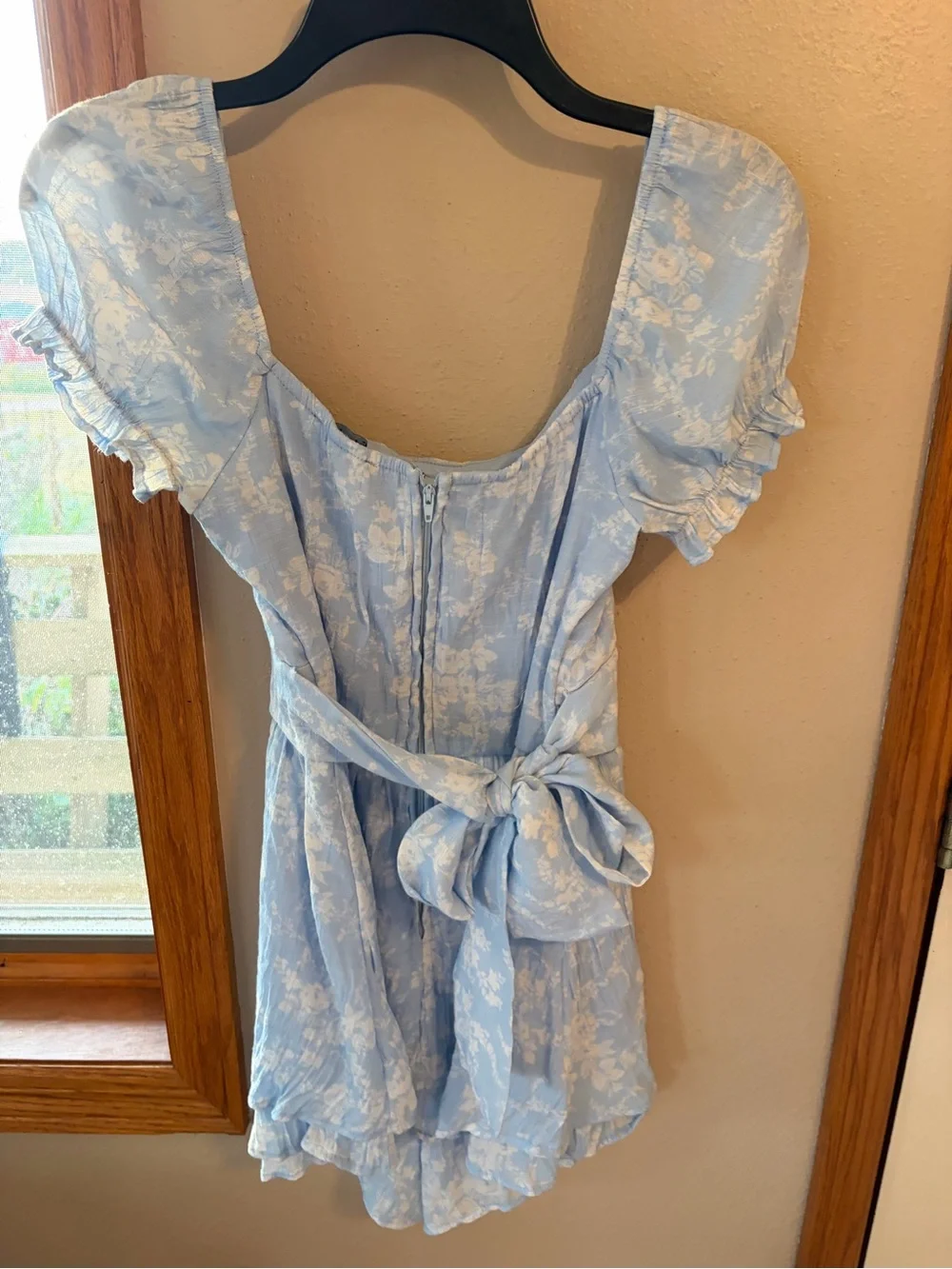 🤍Altar'd State Blue Puff-Sleeve Mini Dress - Picture 5 of 12